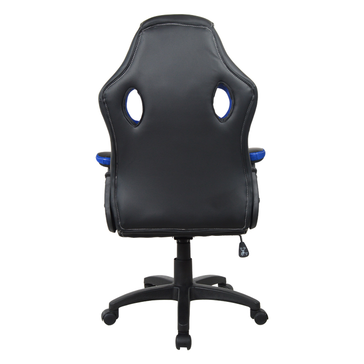 Gamestoel Wouter junior bureaustoel - racing gaming stijl - hoogte verstelbaar - zwart blauw - VDD Stage Gamestoel Wouter junior bureaustoel - racing gaming stijl - hoogte verstelbaar - zwart blauw - VDD Stage