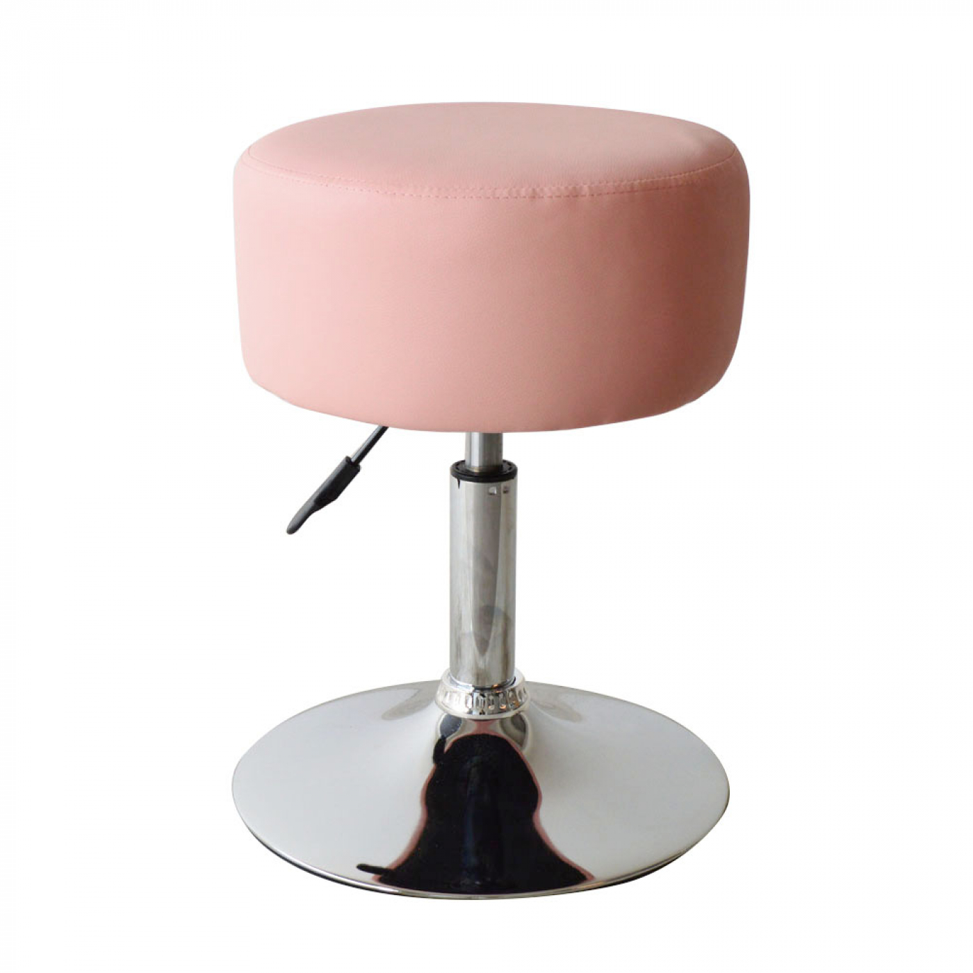 VDD Krukje - Retro Vintage - Industrieel - Kaptafel - Kruk Stoel - In Hoogte Verstelbaar tot 65 cm - Roze