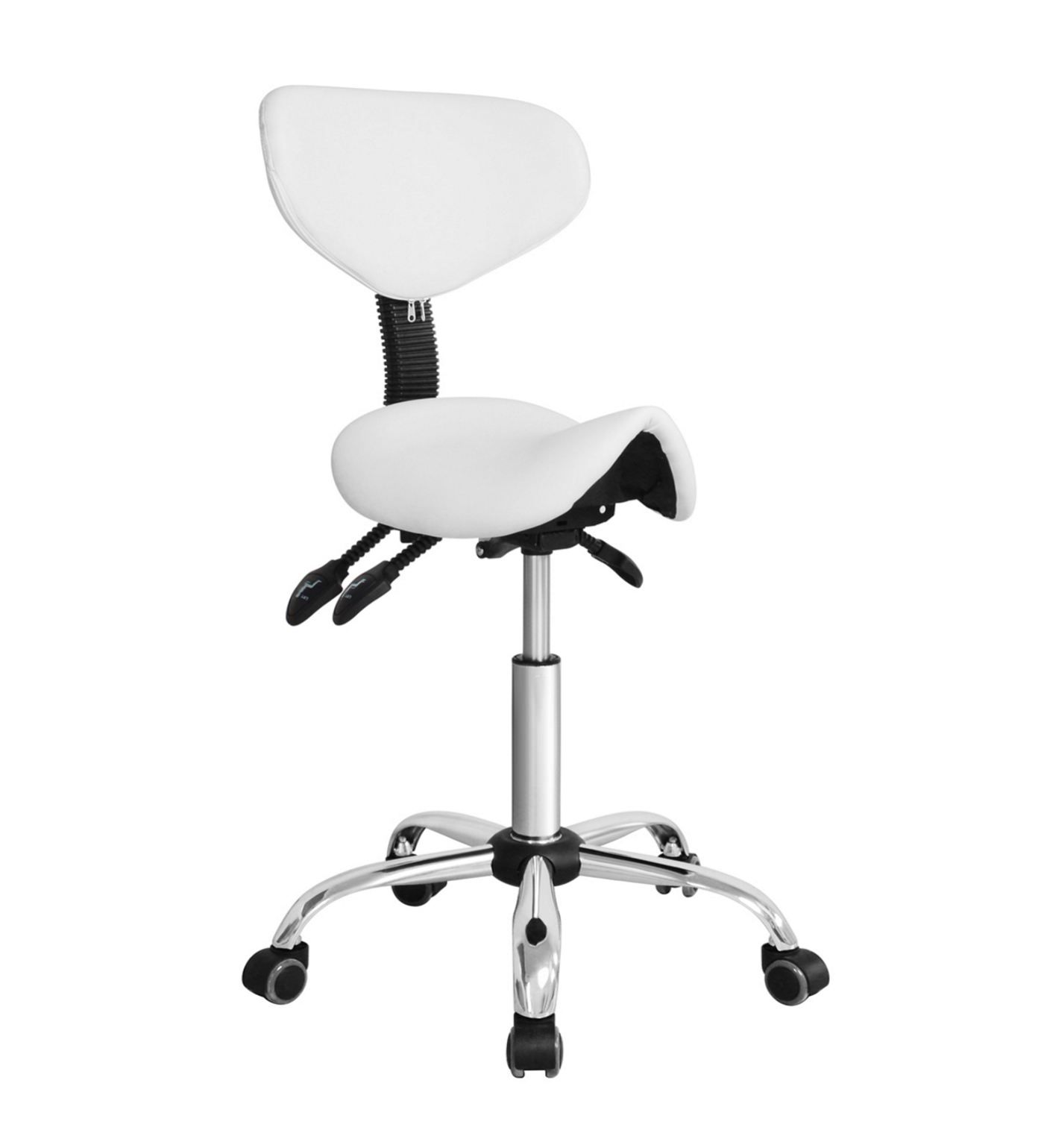 VDD Zadelkruk Ergonomisch - Kapperskruk - Tabouret - Hoogte Verstelbaar - Rugleuning Kantelbaar en Verstelbaar