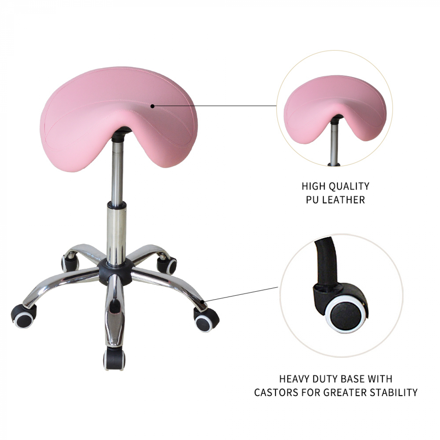 Zadelkruk ergonomisch - werkkruk - kapperskruk - tabouret - hoogte instelbaar - alternatieve afbeelding