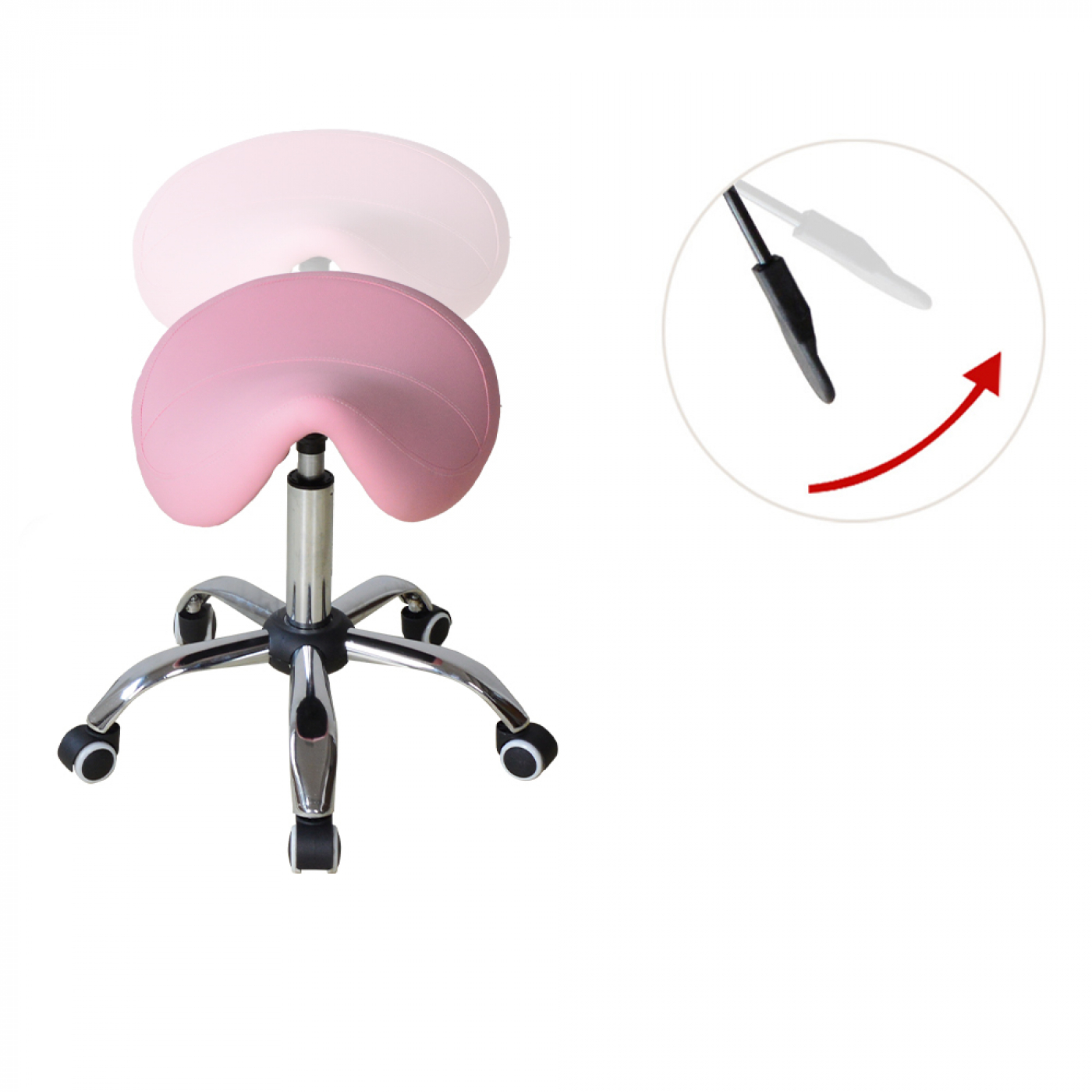 Zadelkruk ergonomisch - werkkruk - kapperskruk - tabouret - hoogte instelbaar - VDD Stage Zadelkruk ergonomisch - werkkruk - kapperskruk - tabouret - hoogte instelbaar - VDD Stage