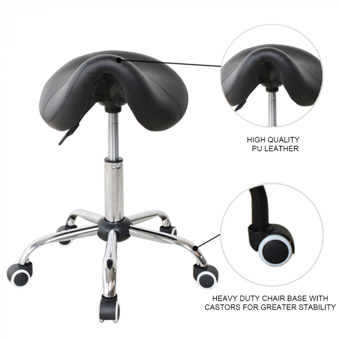 Zadelkruk ergonomisch - werkkruk - kapperskruk - tabouret - hoogte instelbaar - alternatieve afbeelding