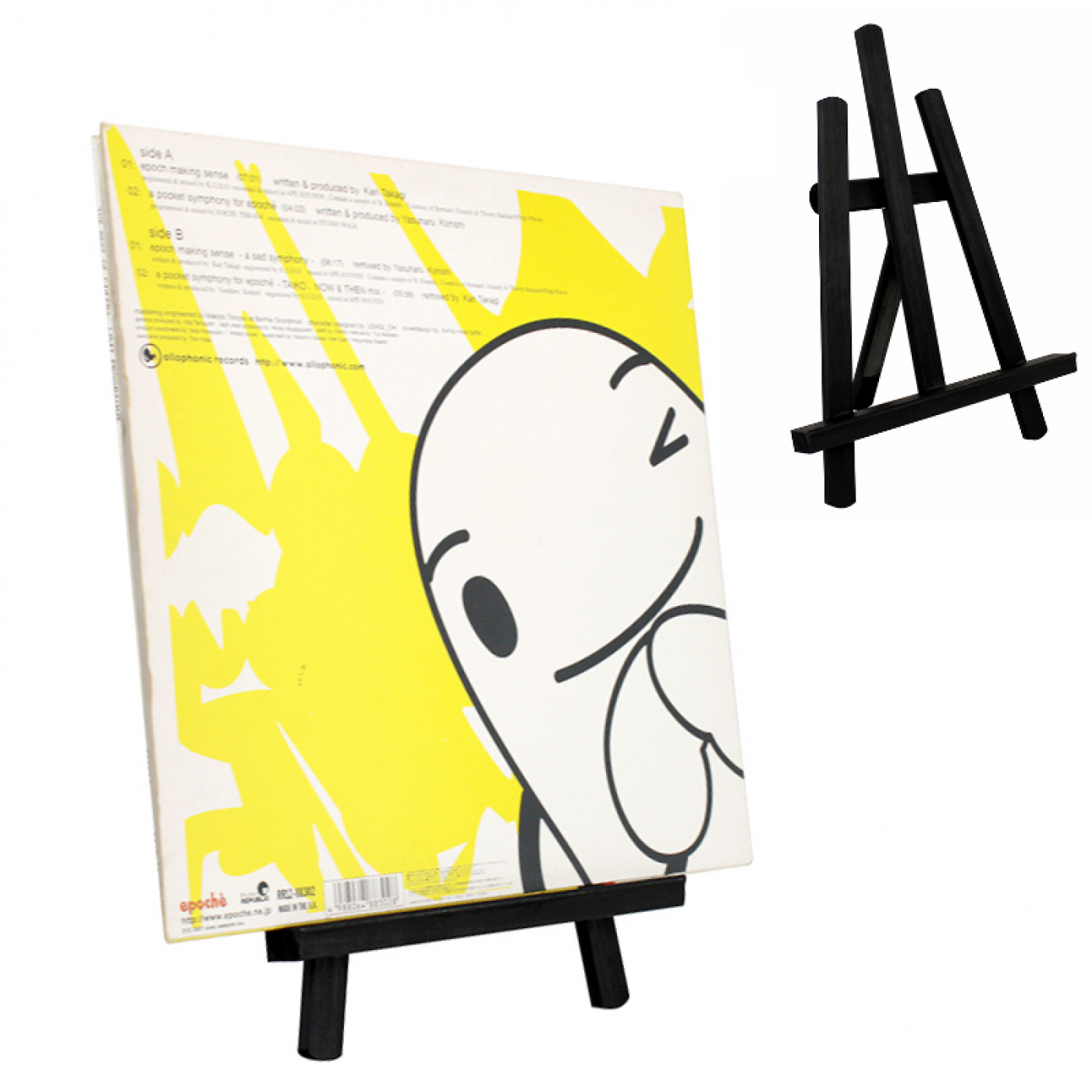 VDD Platen Standaard - Ezel Design - Vinyl LP Platen Standaar - Fotolijst Ezel Standaard - Zwart