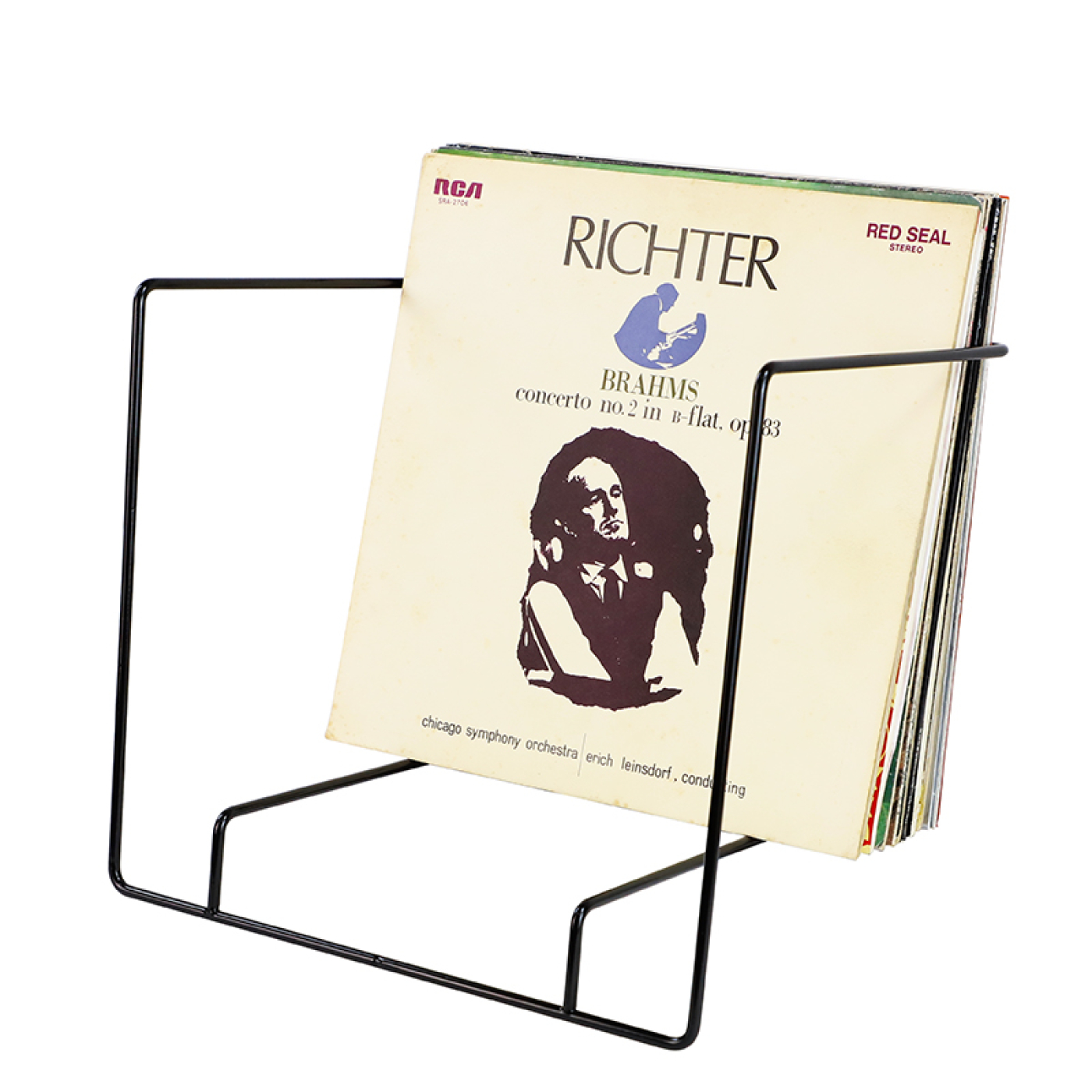 VDD Opbergsysteem - LP Opbergrek - LP Kast - LP Rek - Vinyl Rek - Metaal - Zwart