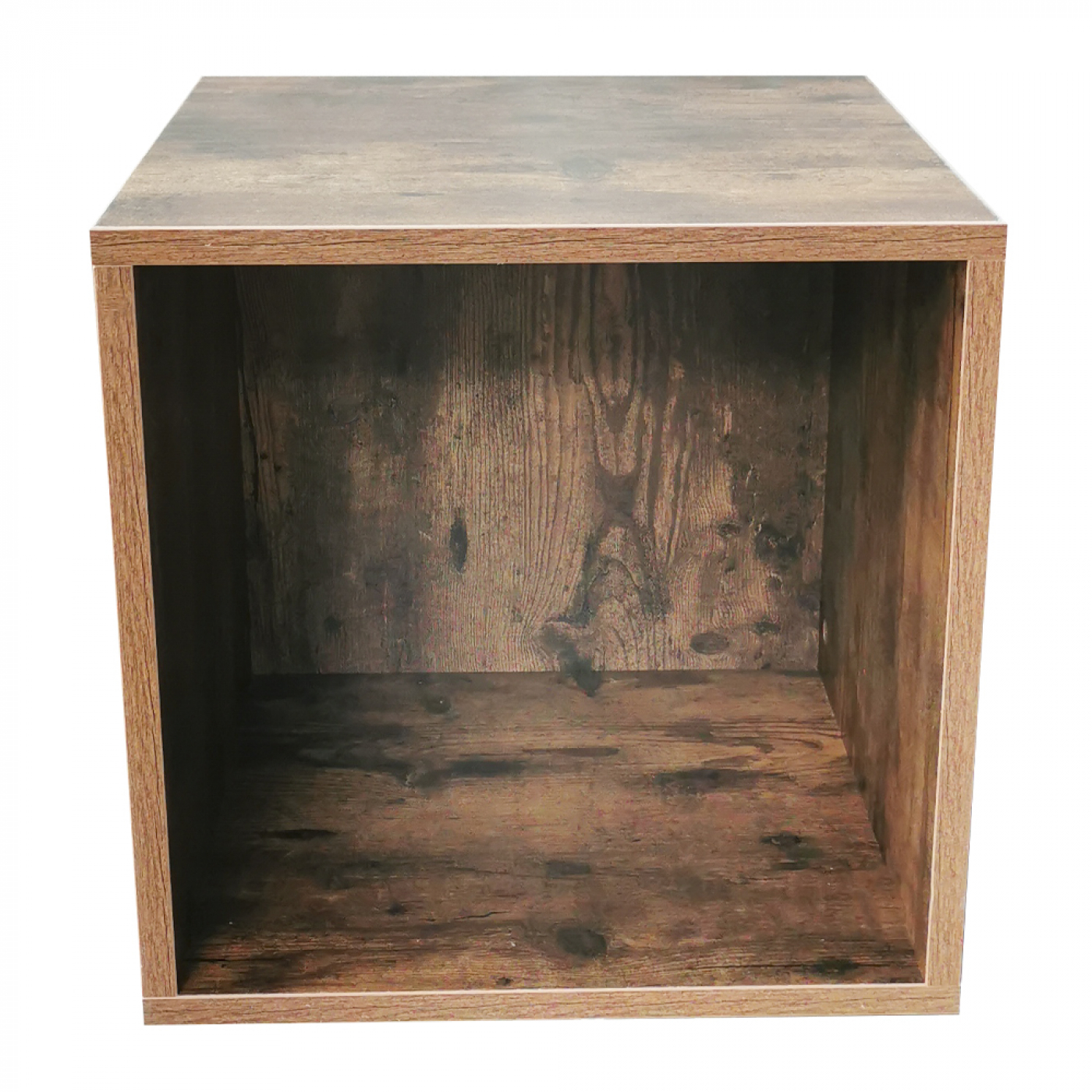 LP vinyl opbergkast kubus - platen lp vinyl opbergkast rek - bruin walnoot - alternatieve afbeelding