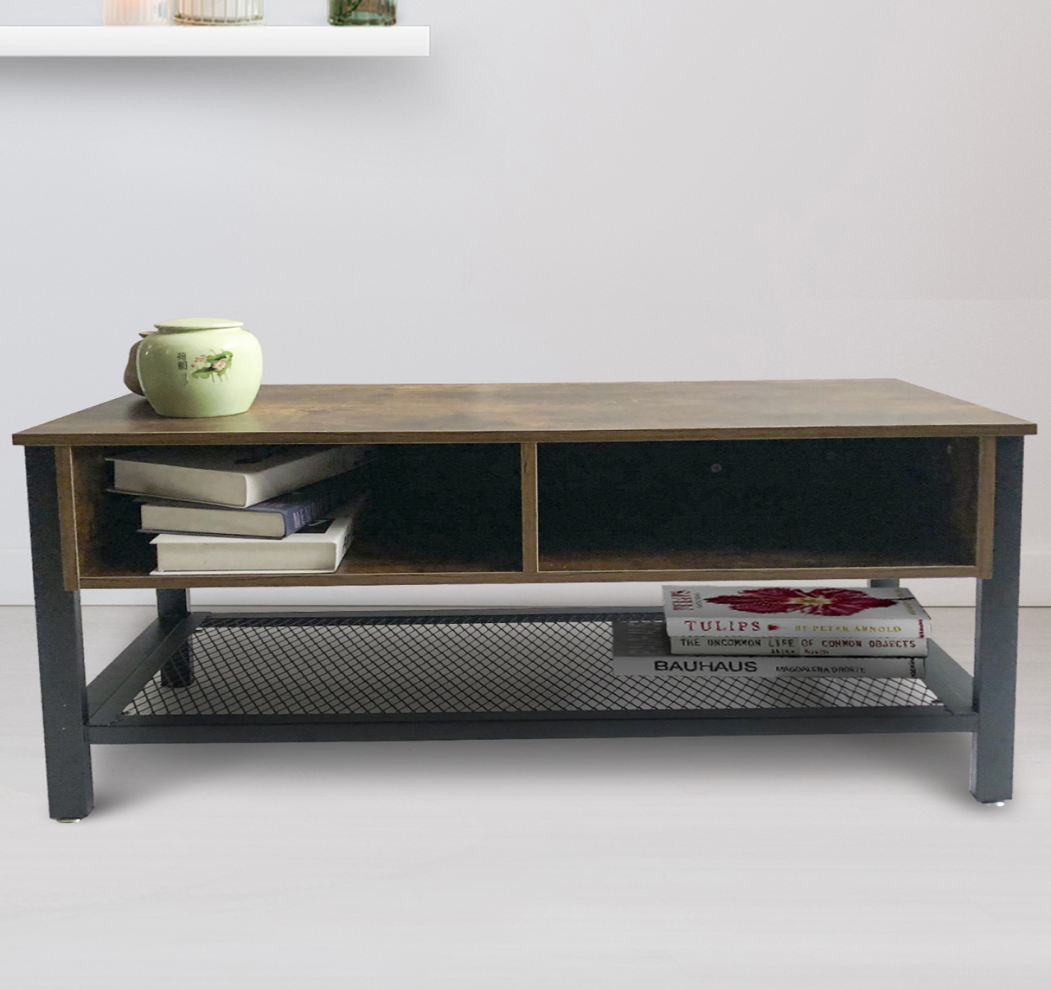 TV meubel kast dressoir Stoer industrieel vintage design 140 cm - alternatieve afbeelding