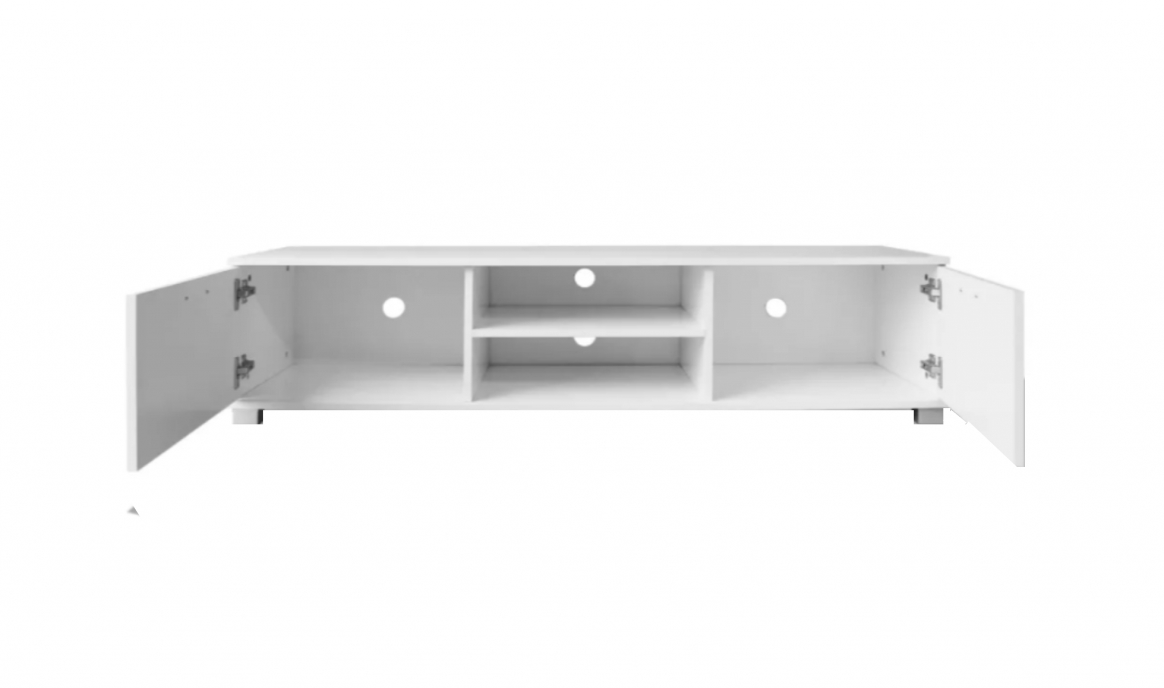TV meubel - dressoir - led verlichting - 140 cm breed - wit - alternatieve afbeelding