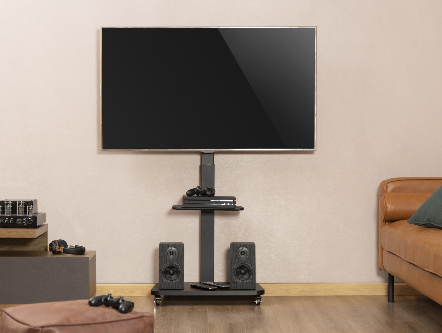 TV standaard verrijdbaar - draaibaar - 32 inch tot 65 inch - alternatieve afbeelding