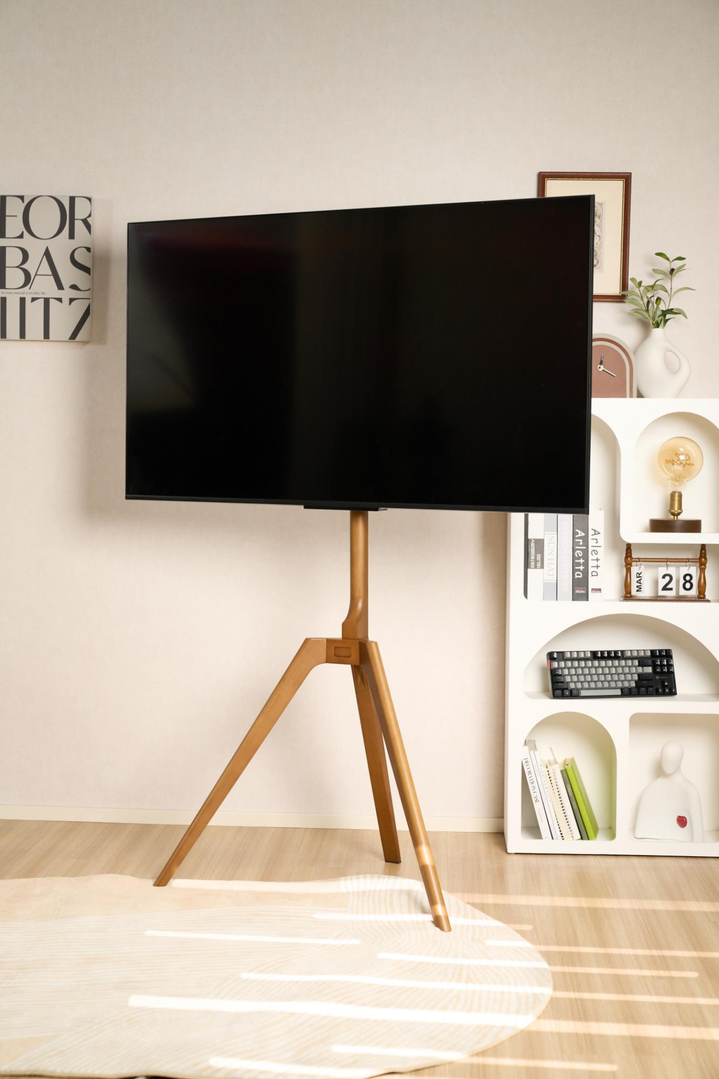 Tv standaard schildersezel design studio - draaibaar - tot 65 inch - alternatieve afbeelding