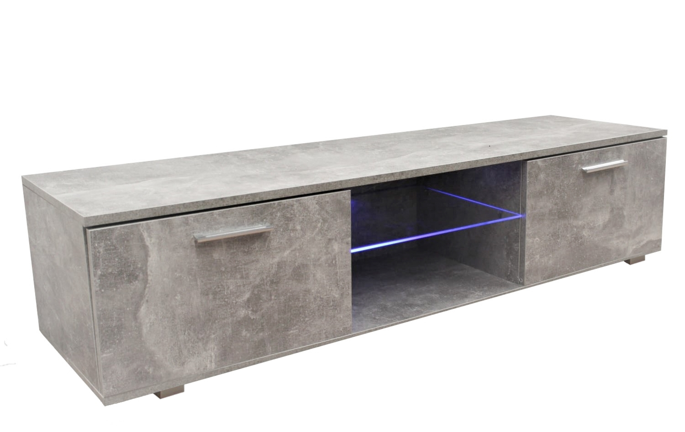 VDD - TV meubel - TV kast - Tenus incl LED - industrieel - grijs - beton design - alternatieve afbeelding