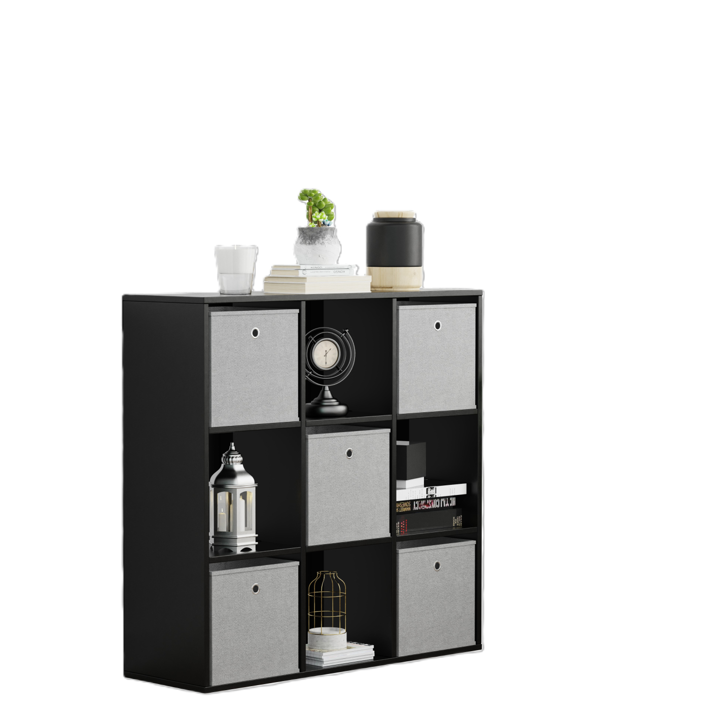 VDD - Vakkenkast - Opbergkast - Wandkast - Roomdivider - Zwart