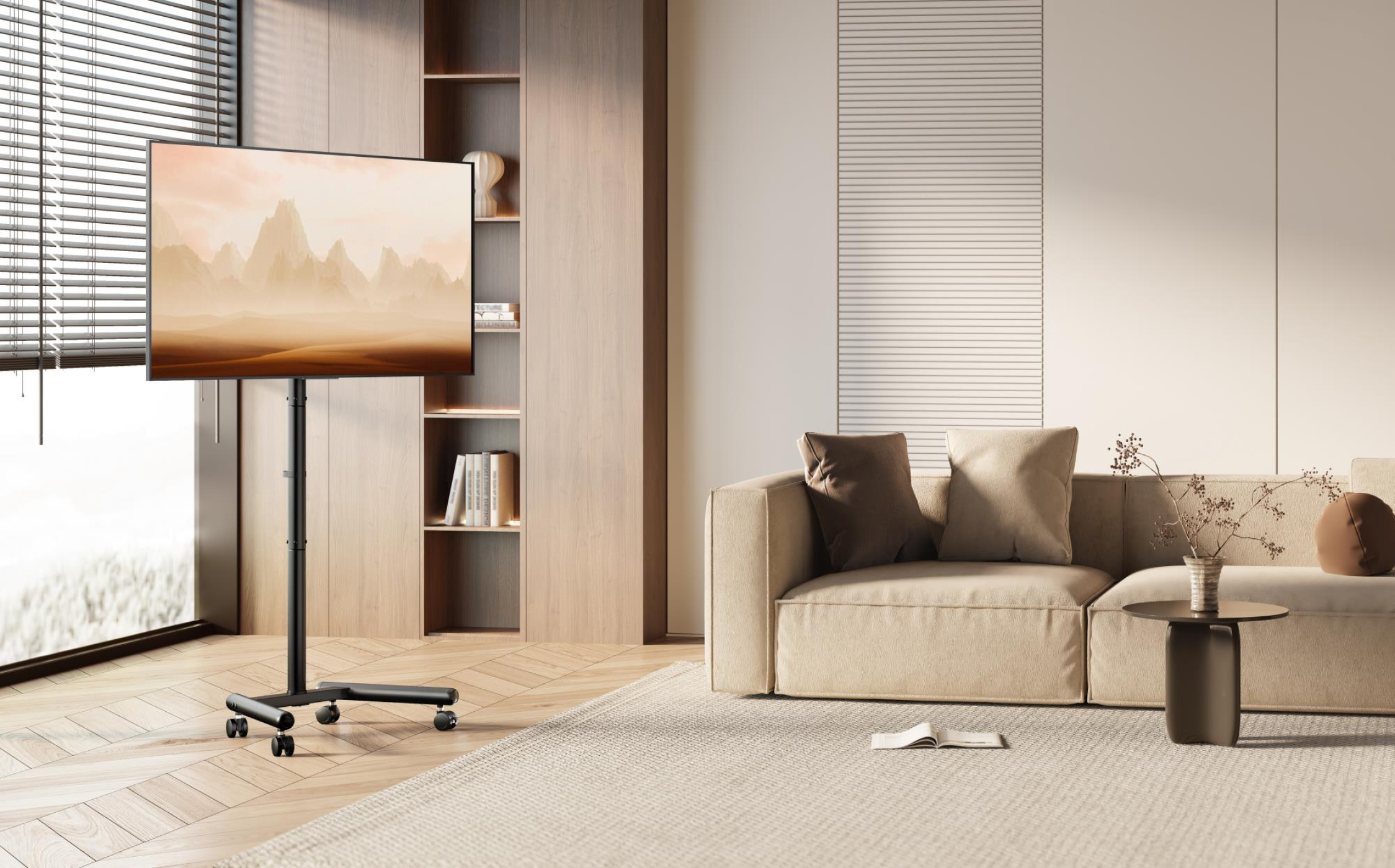 VDD - TV statief - TV standaard- verrijdbaar - max 50 inch - max 20 kg - alternatieve afbeelding