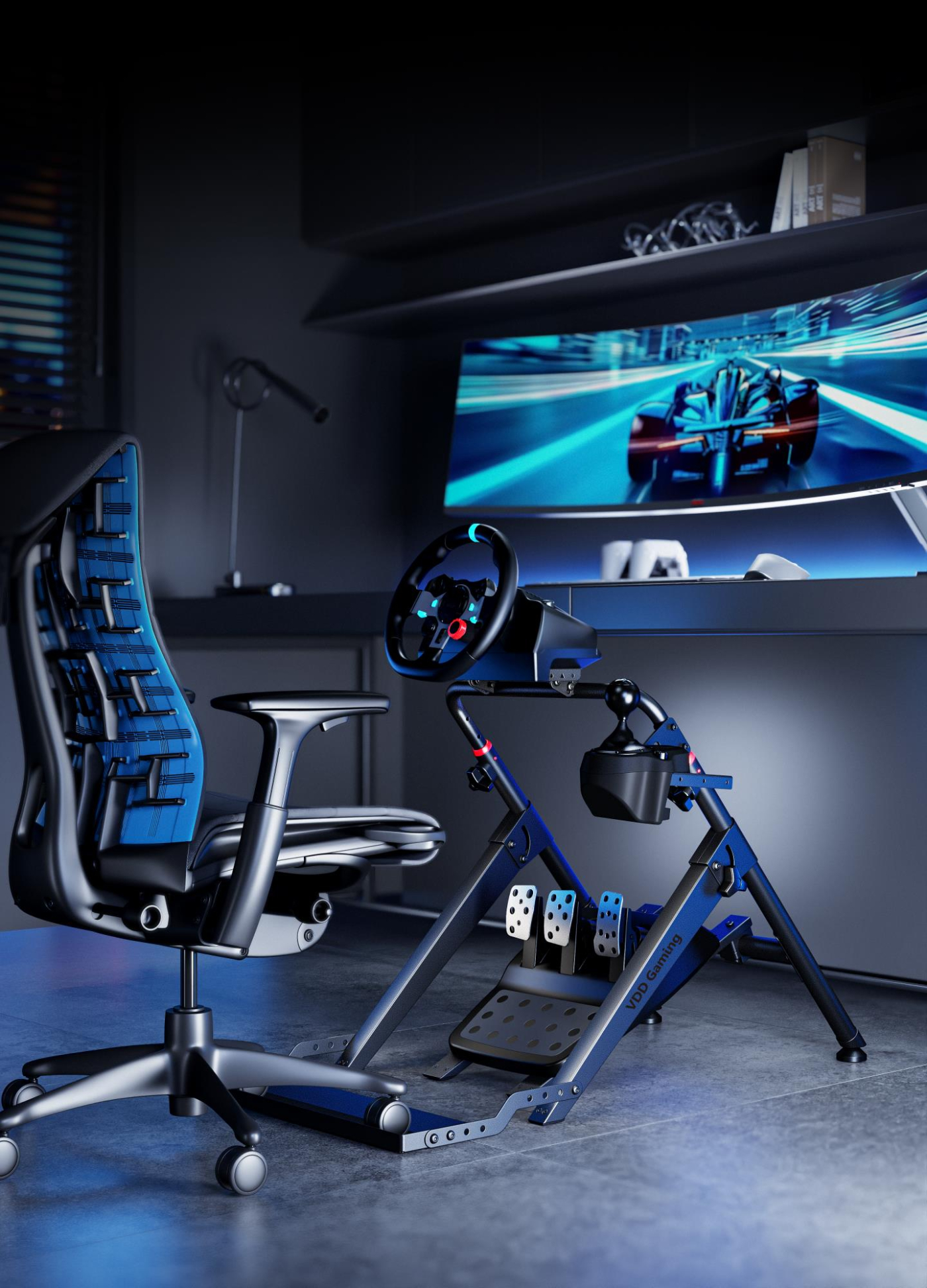 VDD Gaming - Sim racing - Wheel stand - Racestuur standaard - Sim racing cockpit - alternatieve afbeelding