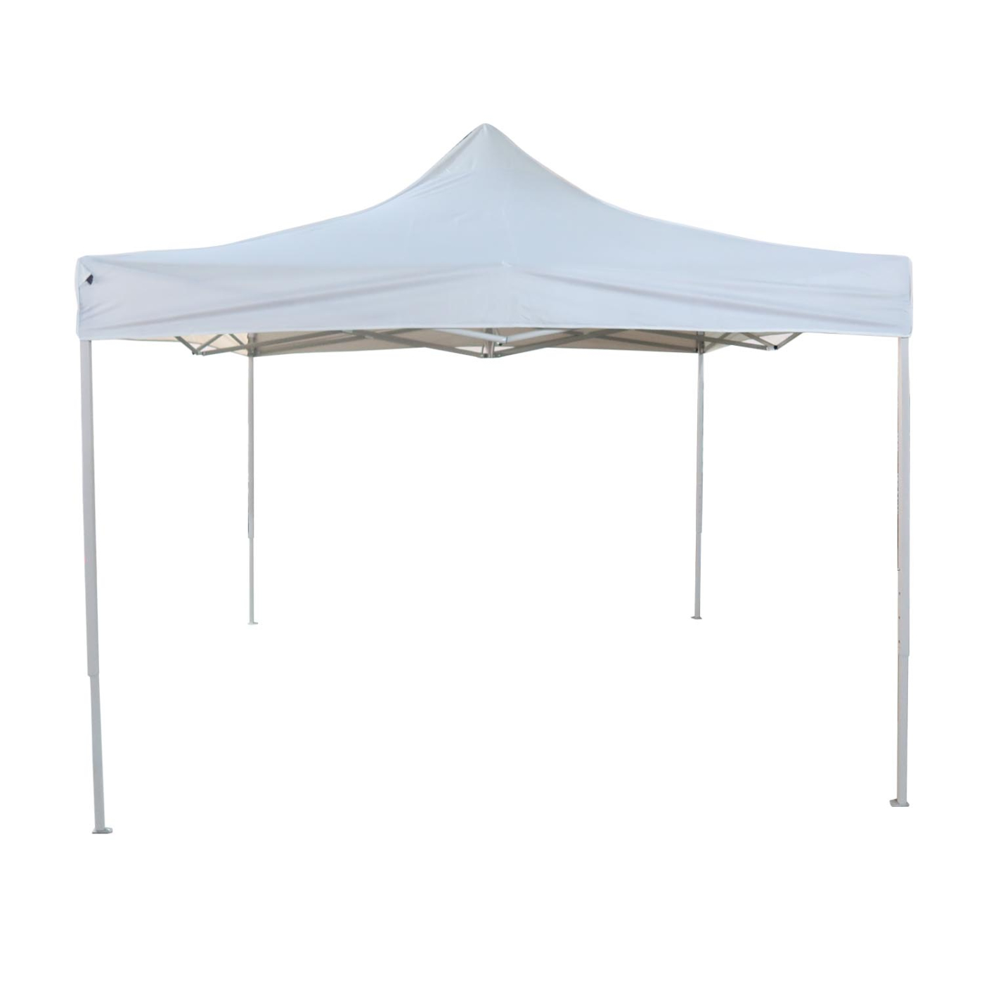 Partytent easy-up 3 x 3 - harmonica  frame - 420D Oxford wit tentdoek met PVC coating