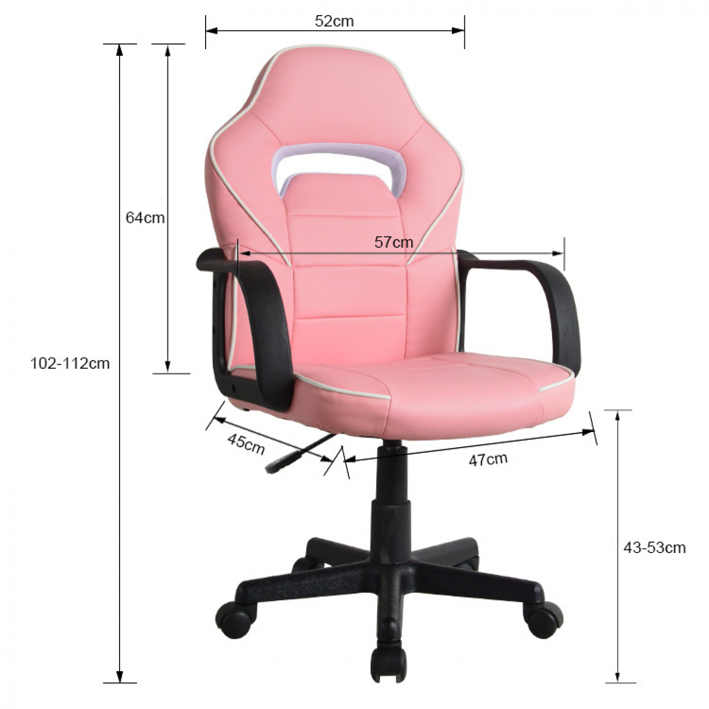 VDD Bureaustoel Gamestoel - Kinderen - Racing Gaming Stijl - Verstelbaar - Roze - VDD Stage VDD Bureaustoel Gamestoel - Kinderen - Racing Gaming Stijl - Verstelbaar - Roze - VDD Stage