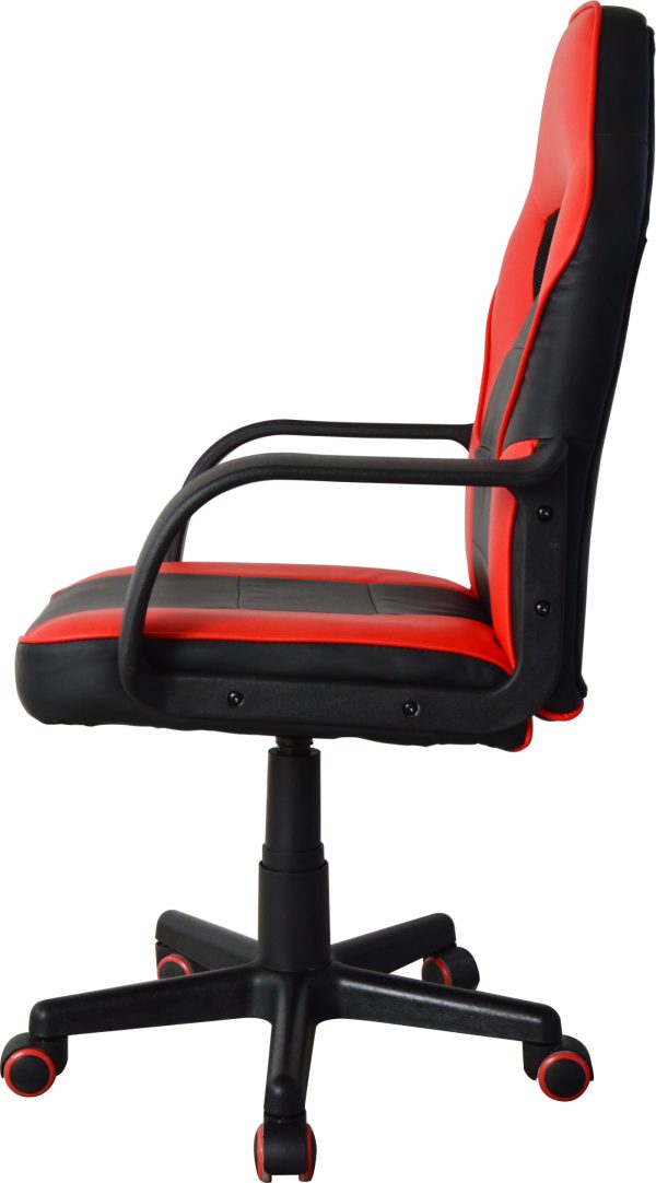 Gamestoel Thomas junior - bureaustoel gaming stijl - hoogte verstelbaar - rood zwart - VDD Stage