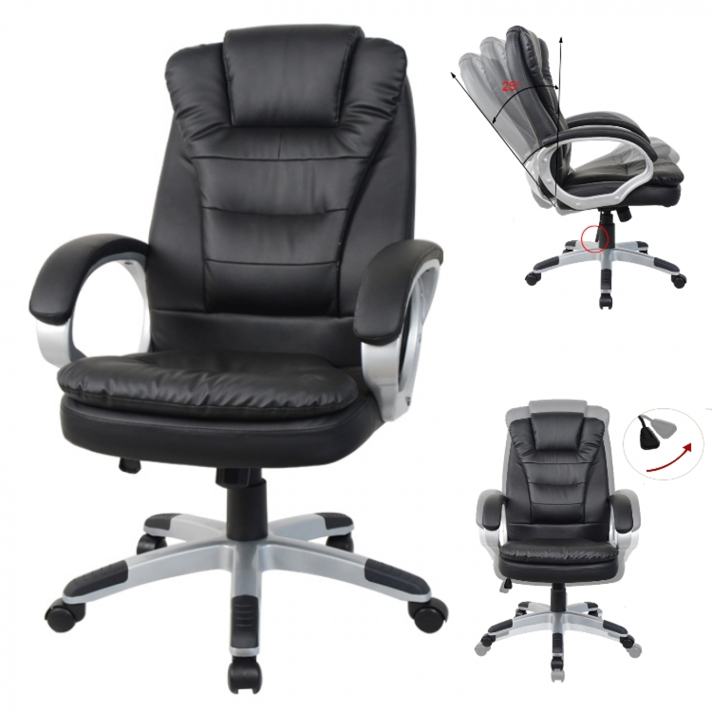 VDD Bureaustoel - Directiestoel - Ergonomisch - Extra Dikke Vulling - Luxe Comfort