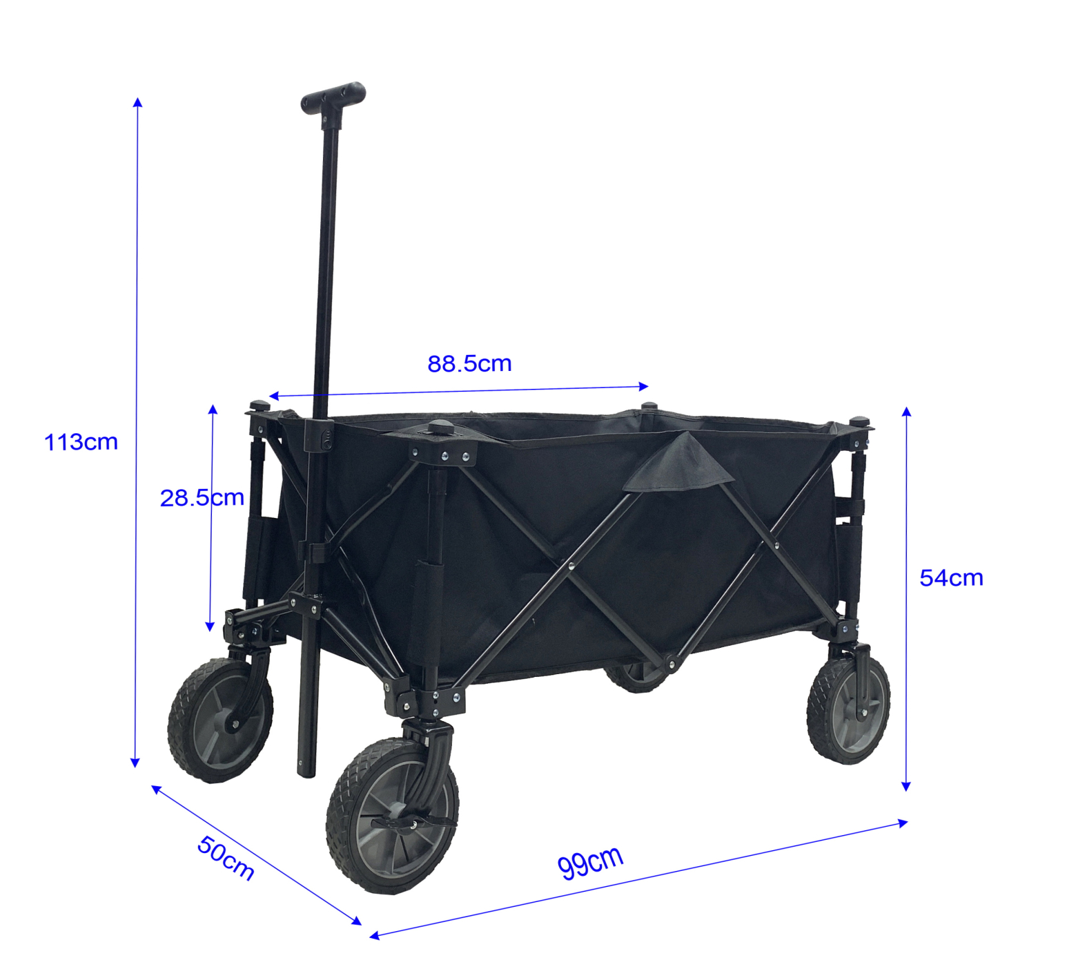 Bolderkar opvouwbaar - draaibare massieve wielen - bodemplaat - stevig frame - 80 kg belastbaar - VDD Stage Bolderkar opvouwbaar - draaibare massieve wielen - bodemplaat - stevig frame - 80 kg belastbaar - VDD Stage