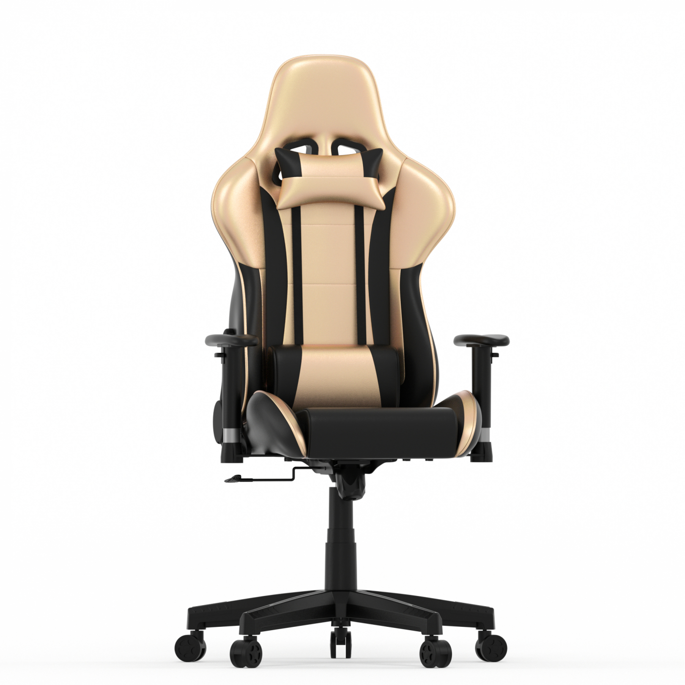 Gamestoel GoldGamer deluxe - bureaustoel - racing gaming stoel - zwart goud - VDD Stage Gamestoel GoldGamer deluxe - bureaustoel - racing gaming stoel - zwart goud - VDD Stage