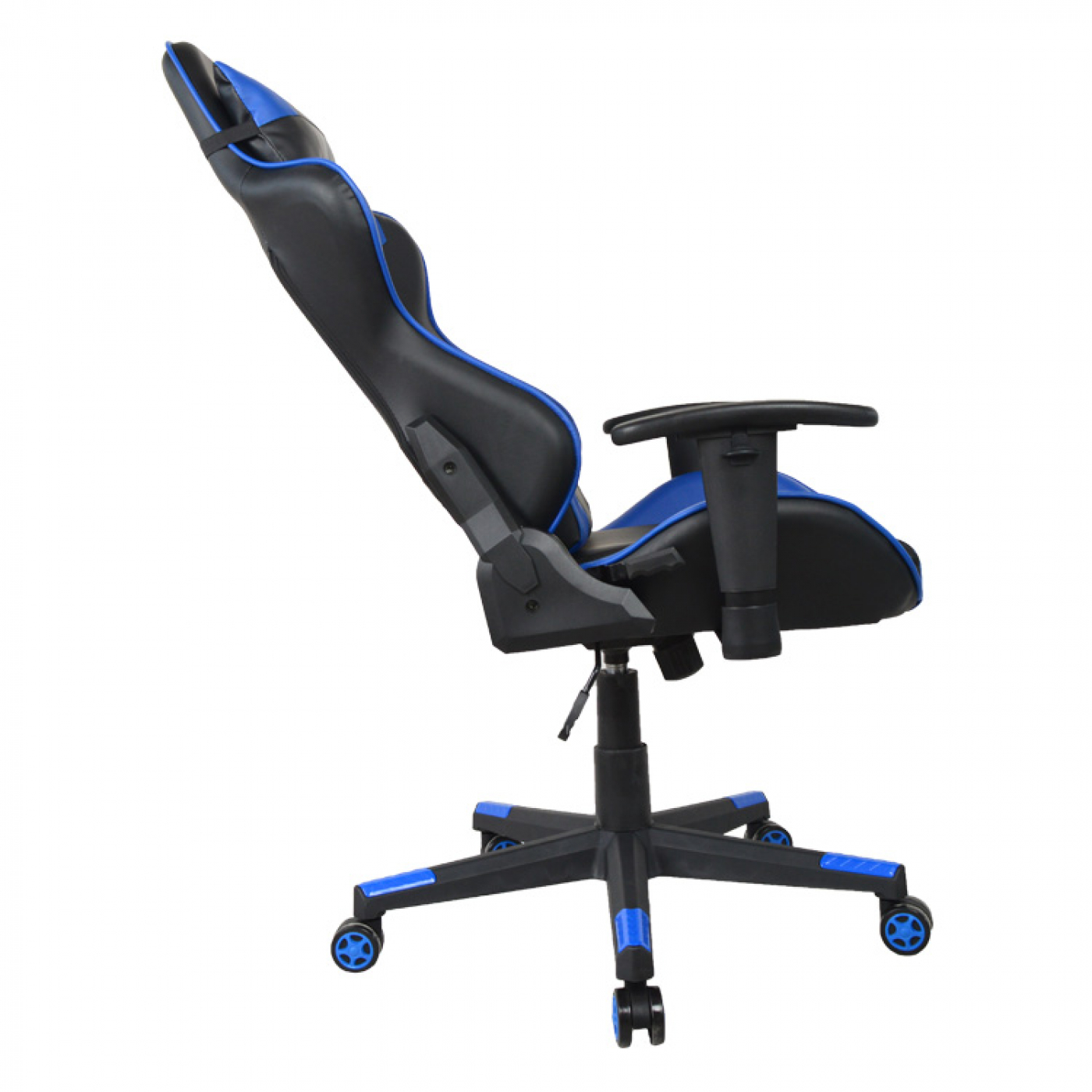 Bureaustoel racing gaming chair style uitvoering high design Thomas zwart blauw - VDD Stage Bureaustoel racing gaming chair style uitvoering high design Thomas zwart blauw - VDD Stage