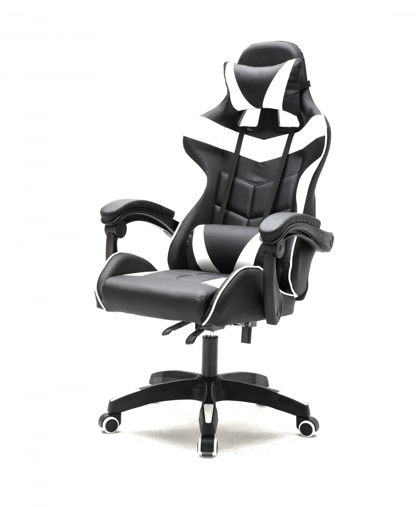 Gamestoel Cyclone tieners - bureaustoel - racing gaming stoel - wit zwart - alternatieve afbeelding
