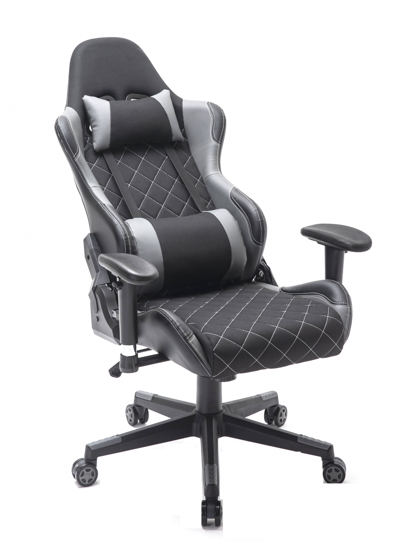 Gamestoel Classic - bureaustoel - stof bekleding - zwart grijs - alternatieve afbeelding