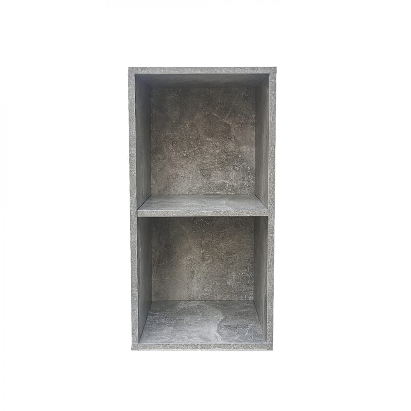 Vinyl lp platen opbergkast - opbergen lp vinyl platen - boekenkast - 2 vakken - grijs beton - VDD Stage Vinyl lp platen opbergkast - opbergen lp vinyl platen - boekenkast - 2 vakken - grijs beton - VDD Stage