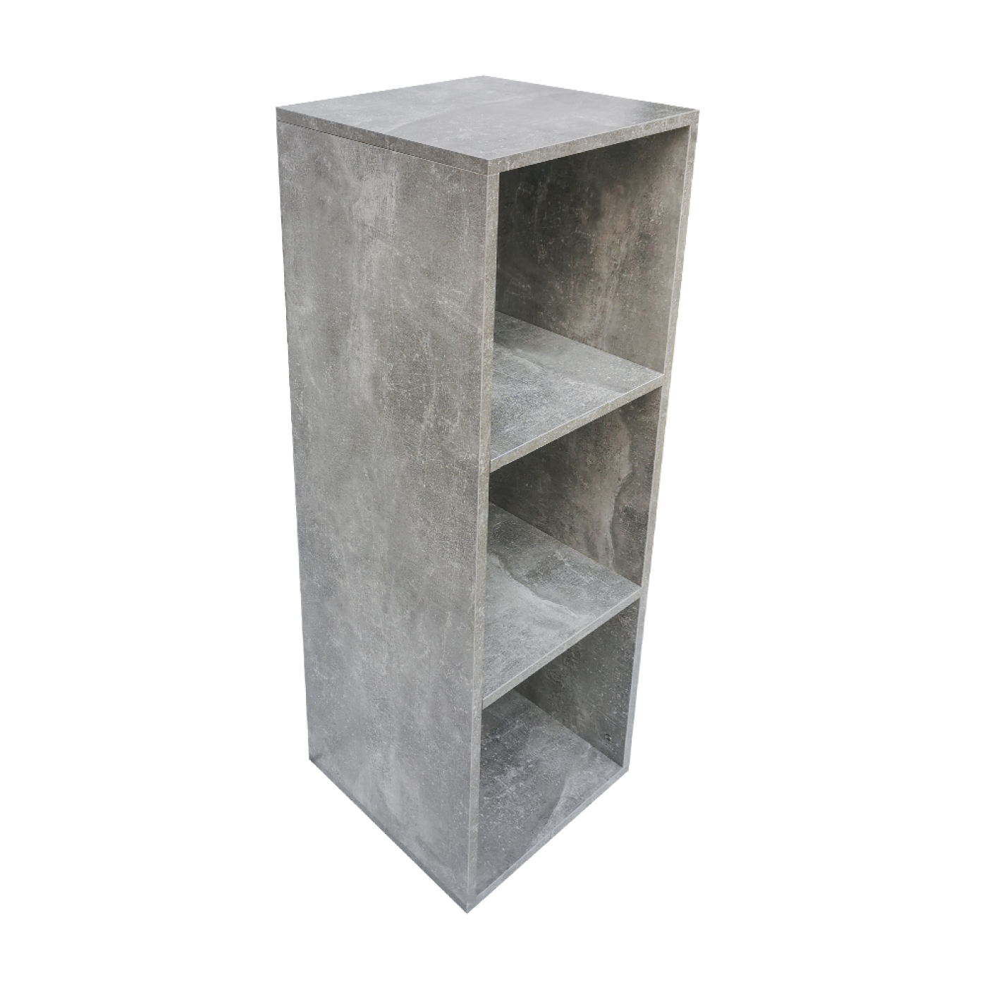 Lp platen vinyl opbergkast - opbergen lp vinyl platen - boekenkast - 3 vakken - grijs beton - VDD Stage Lp platen vinyl opbergkast - opbergen lp vinyl platen - boekenkast - 3 vakken - grijs beton - VDD Stage
