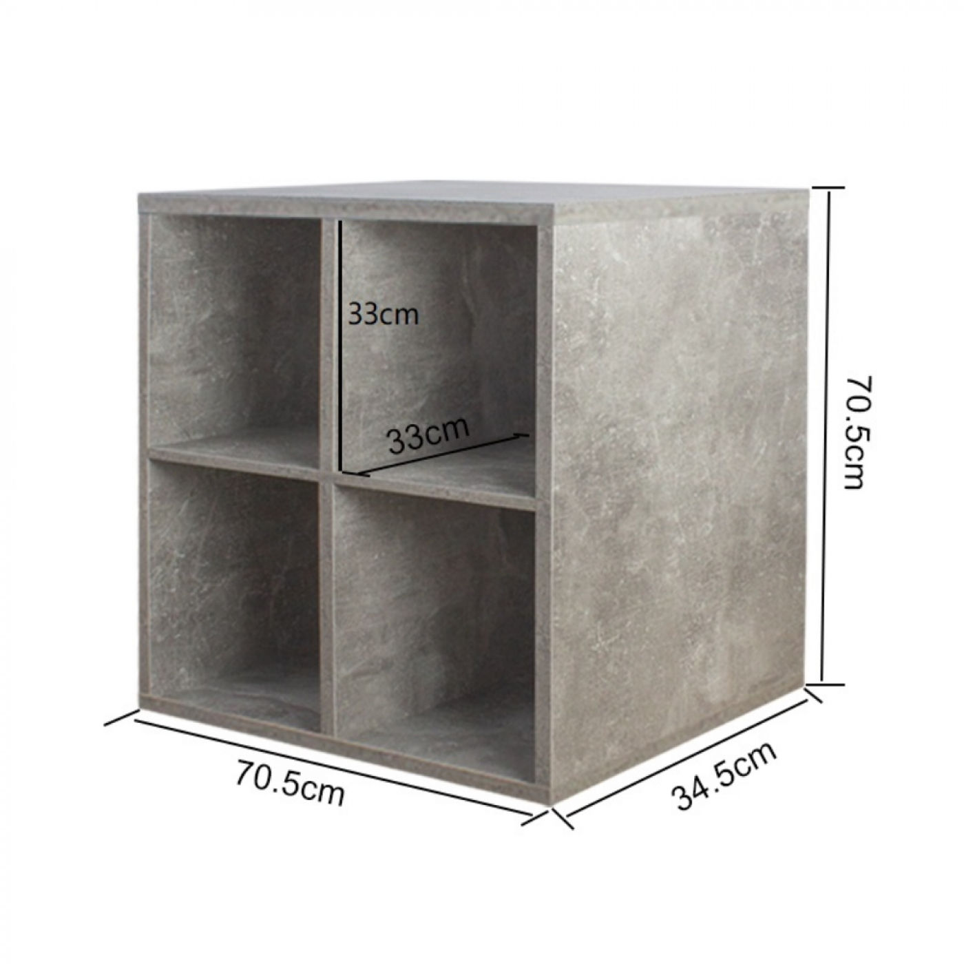 Platen vinyl lp kast - opbergen lp vinyl platen - boekenkast - grijs beton - VDD Stage Platen vinyl lp kast - opbergen lp vinyl platen - boekenkast - grijs beton - VDD Stage