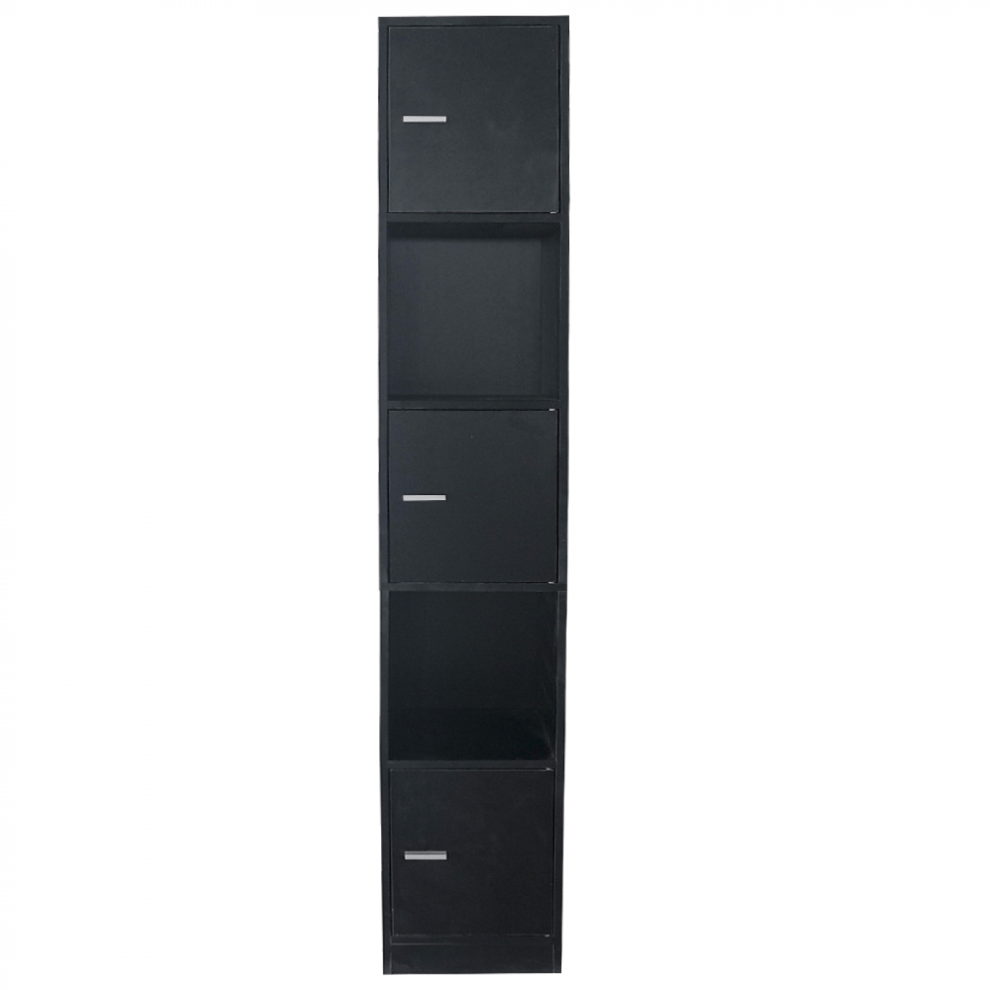 Kolomkast badkamer - opbergkast badkamer slaapkamer of hal - 180 cm hoog - zwart