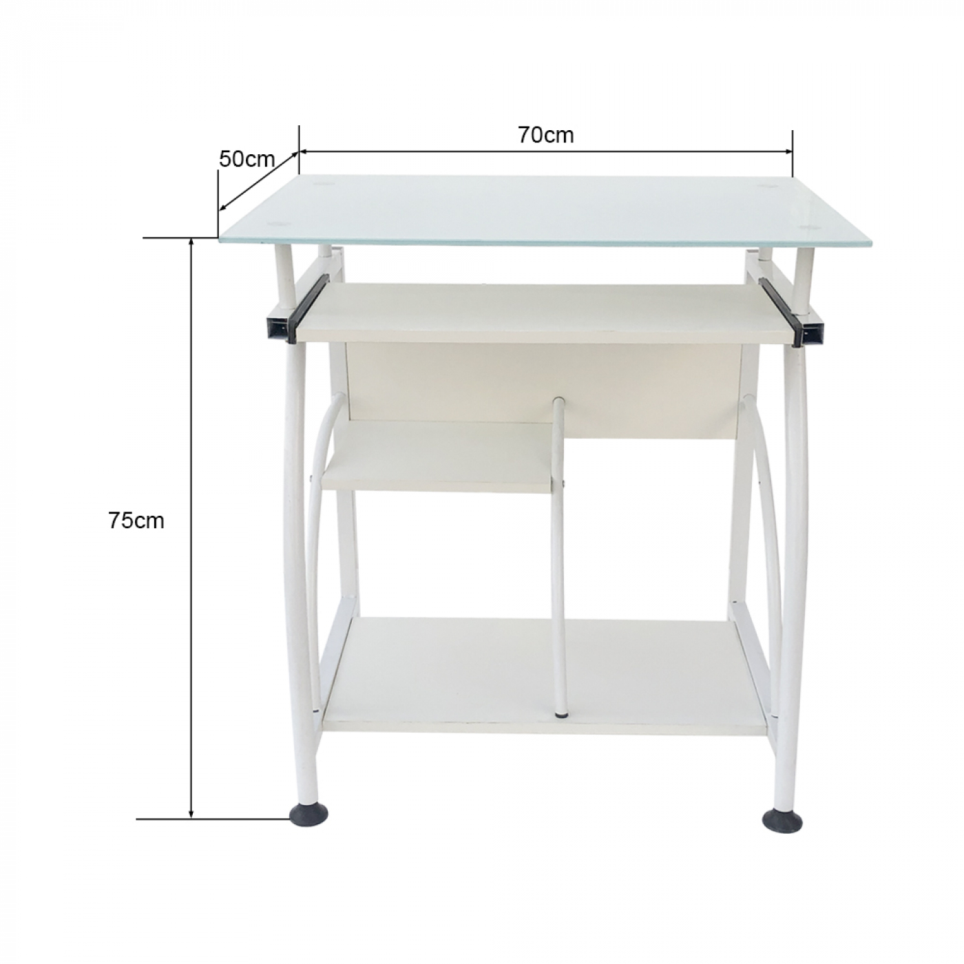 Bureau laptop computertafel - ruimtebesparend - 70 cm x 50 cm - wit - VDD Stage Bureau laptop computertafel - ruimtebesparend - 70 cm x 50 cm - wit - VDD Stage