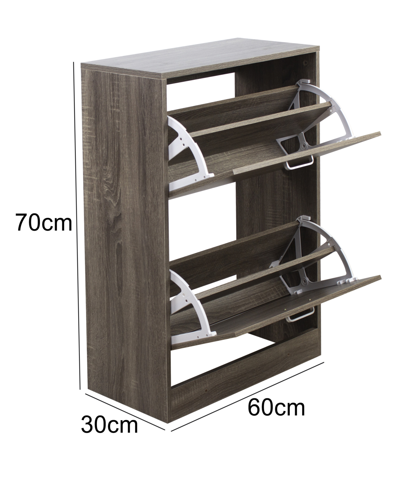 Schoenenkast - schoenenrek - 2 vakken - donkerbruin - VDD Stage Schoenenkast - schoenenrek - 2 vakken - donkerbruin - VDD Stage