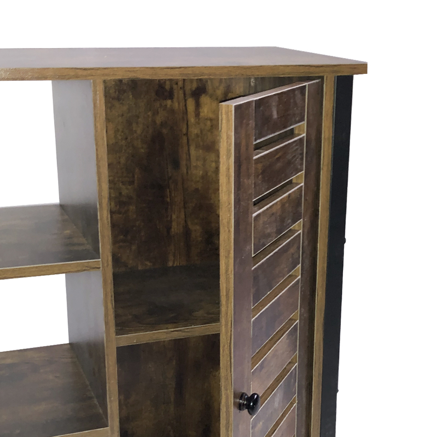 Wandkast dressoir sidetable Stoer - industrieel vintage - zwart metaal bruin hout - VDD Stage Wandkast dressoir sidetable Stoer - industrieel vintage - zwart metaal bruin hout - VDD Stage