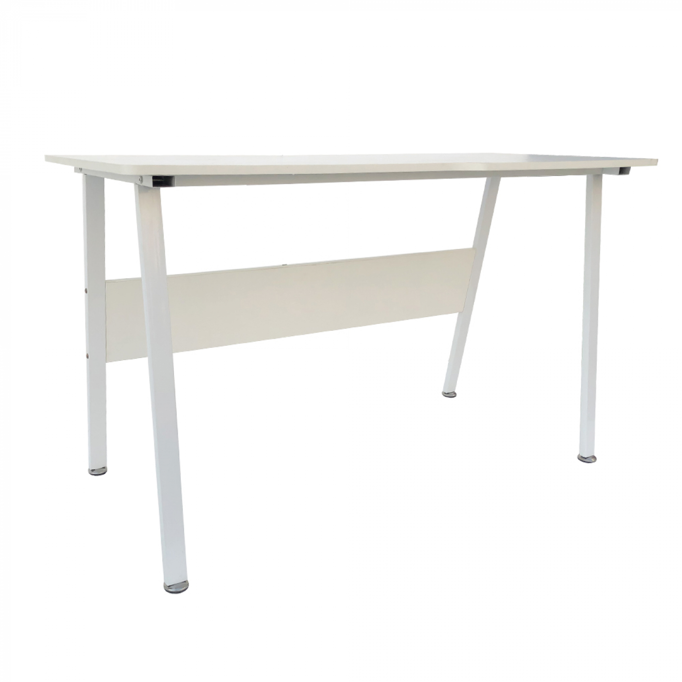 Computertafel bureau Stoer - industrieel modern - 130 cm breed - wit frame wit tafelblad - VDD Stage Computertafel bureau Stoer - industrieel modern - 130 cm breed - wit frame wit tafelblad - VDD Stage