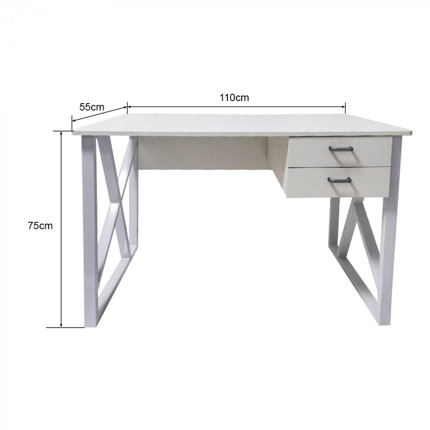 Bureau computer tafel Stoer - laptop buro - industrieel modern - metaal hout - wit - VDD Stage Bureau computer tafel Stoer - laptop buro - industrieel modern - metaal hout - wit - VDD Stage
