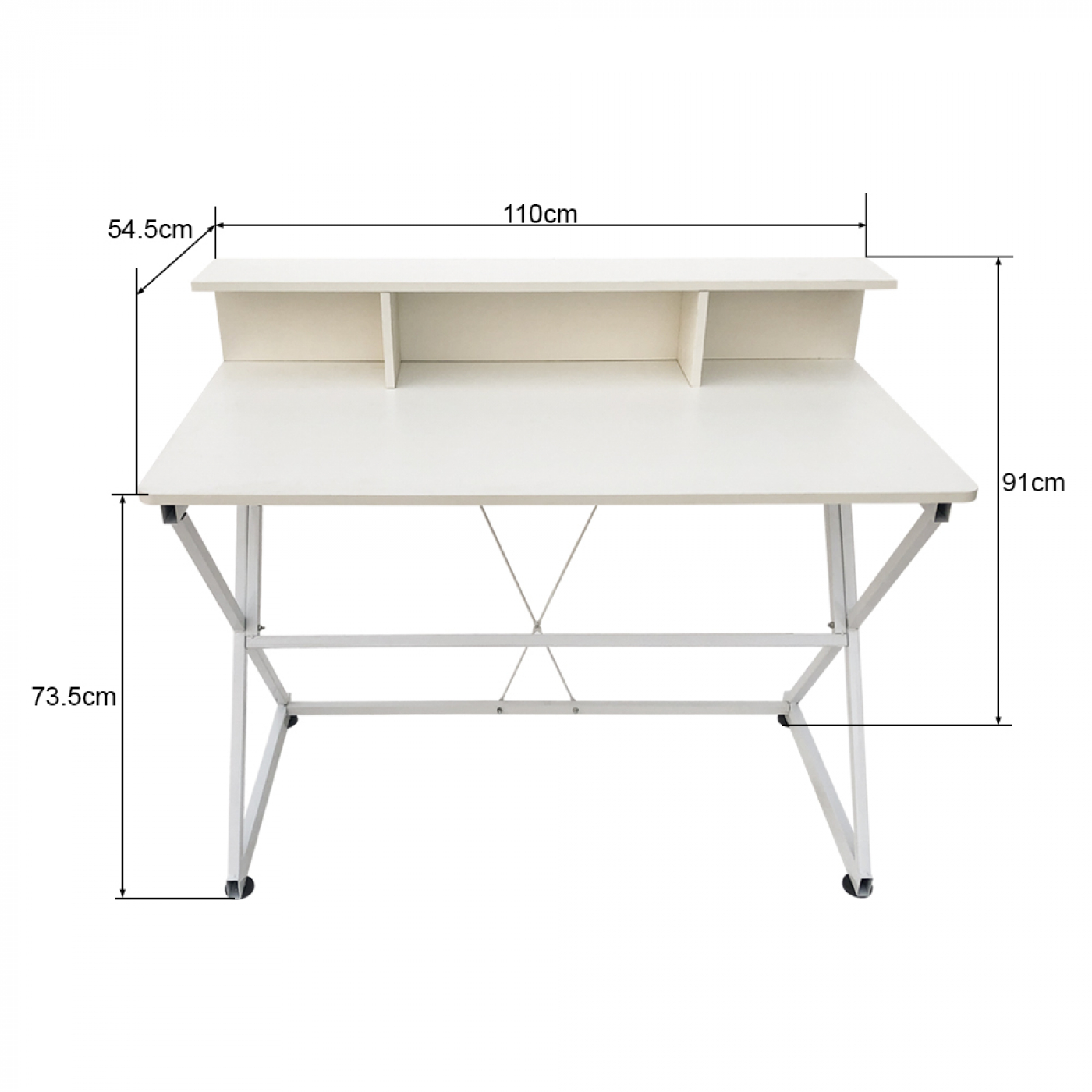Bureau tafel computer laptop Stoer - industrieel moderne stijl - 110 cm breed - wit - VDD Stage Bureau tafel computer laptop Stoer - industrieel moderne stijl - 110 cm breed - wit - VDD Stage