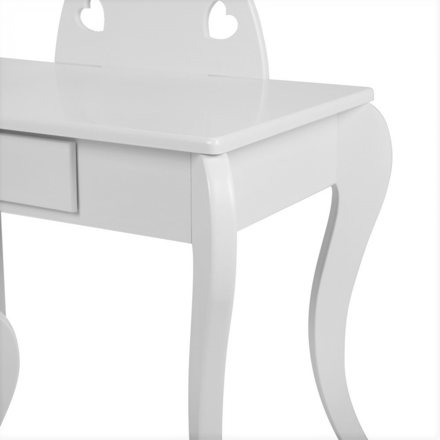 Kaptafel hartjes - make up opmaaktafel - met krukje - wit - VDD Stage Kaptafel hartjes - make up opmaaktafel - met krukje - wit - VDD Stage