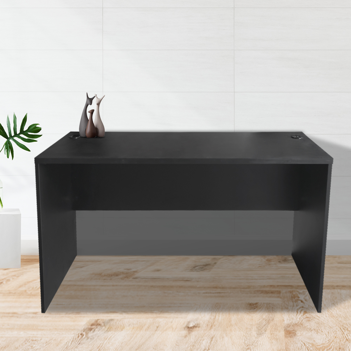 Bureau - computer meubel - 140 cm breed en 50 cm diep - zwart - alternatieve afbeelding