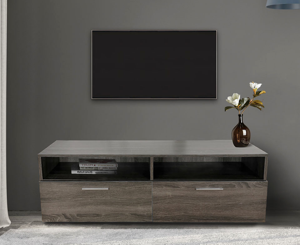 TV meubel kast - dressoir - 120 cm breed - bruin grijskleurig - alternatieve afbeelding