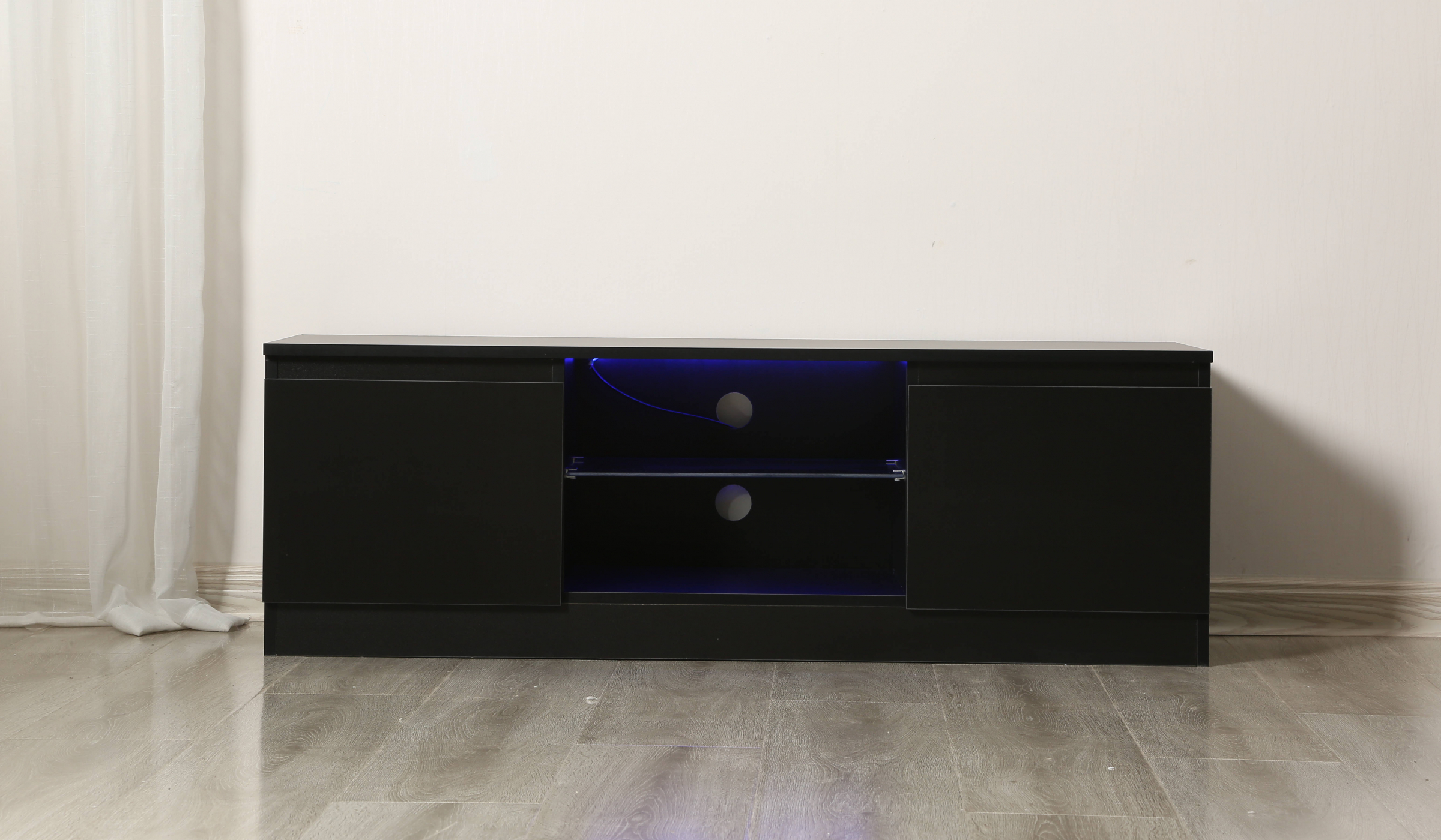 TV meubel dressoir - TV kast - 120 cm breed - zwart - VDD Stage TV meubel dressoir - TV kast - 120 cm breed - zwart - VDD Stage
