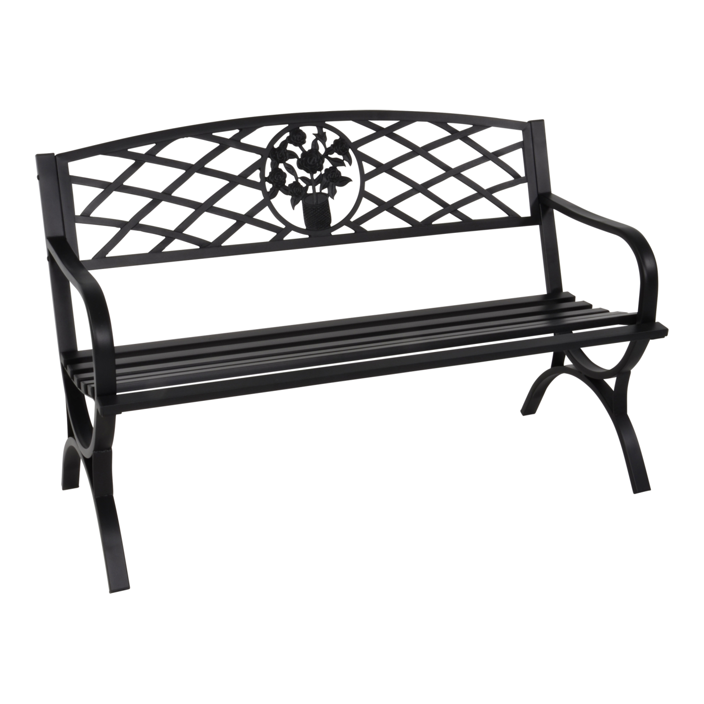 VDD - tuinbankje - zwart - 2 persoons - 60x127x85