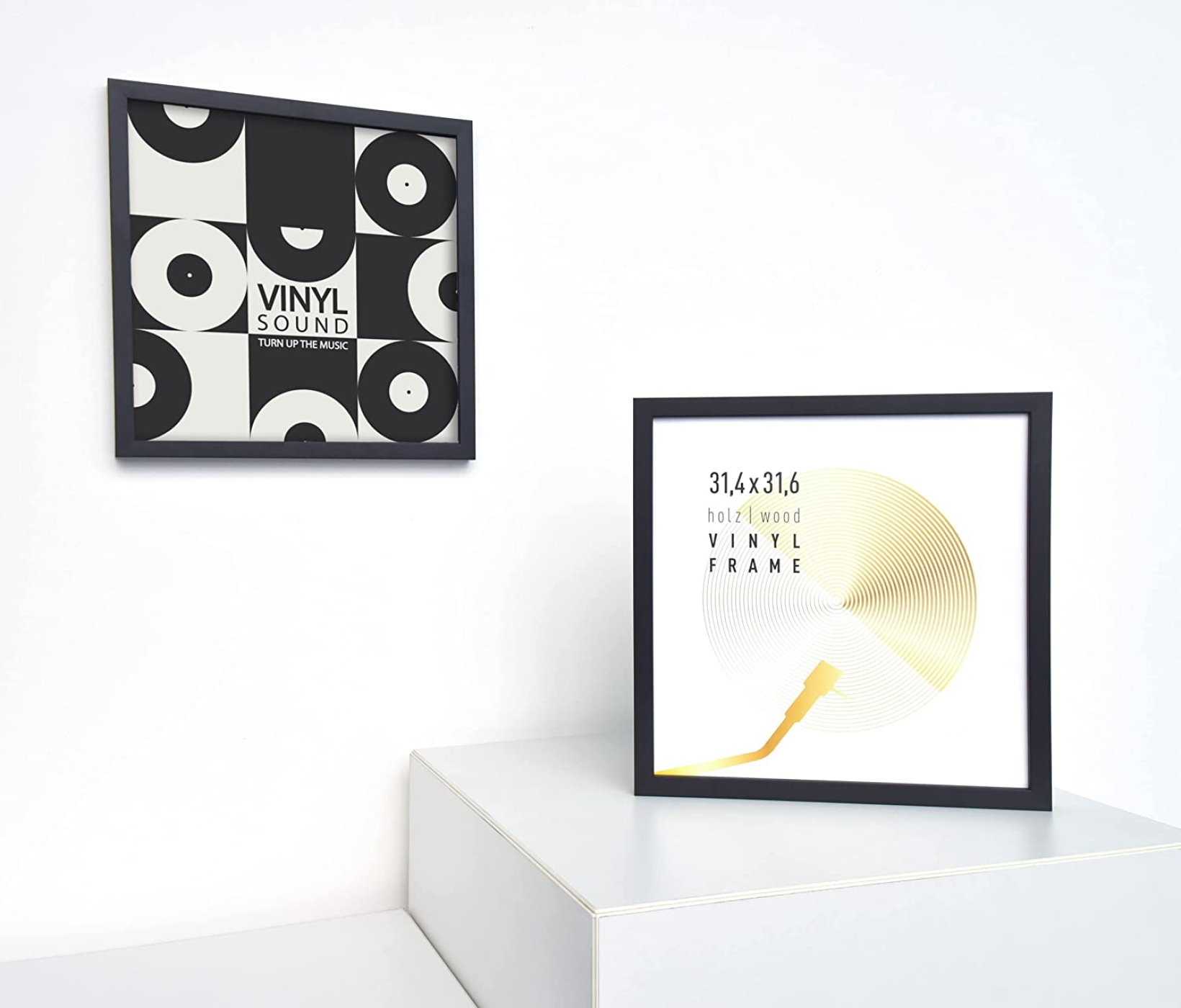 Vinyl lp platen wissellijst - frame lijst voor inlijsten LP vinyl elpee platen - hout - VDD Stage Vinyl lp platen wissellijst - frame lijst voor inlijsten LP vinyl elpee platen - hout - VDD Stage