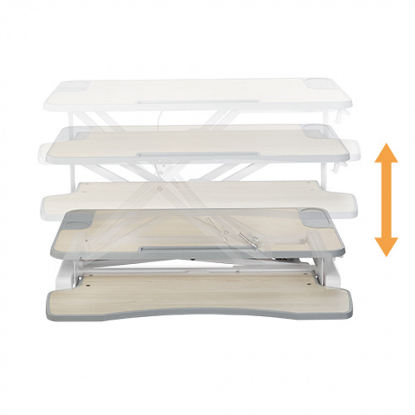 Bureau verhoger zit sta werkplek - ergonomisch verstelbaar bureau - 80 cm breed - VDD Stage Bureau verhoger zit sta werkplek - ergonomisch verstelbaar bureau - 80 cm breed - VDD Stage