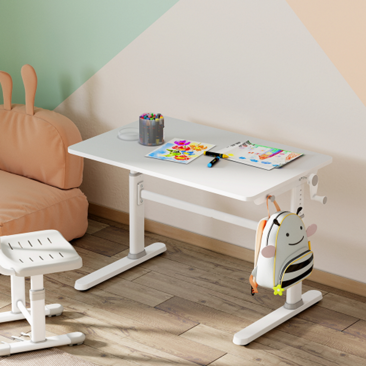 Kinderbureau tekentafel - ergonomisch in hoogte verstelbaar - schooltafel - alternatieve afbeelding