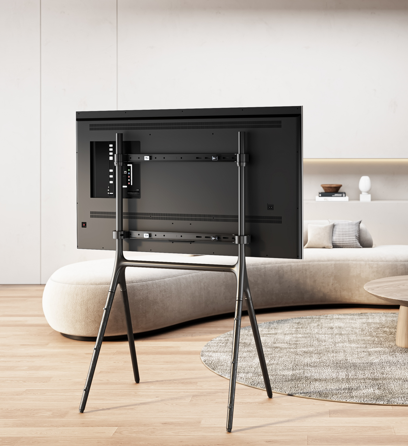 Tv beeldscherm vloerstandaard statief studio schildersezel design - tot 70 inch - VDD Stage Tv beeldscherm vloerstandaard statief studio schildersezel design - tot 70 inch - VDD Stage