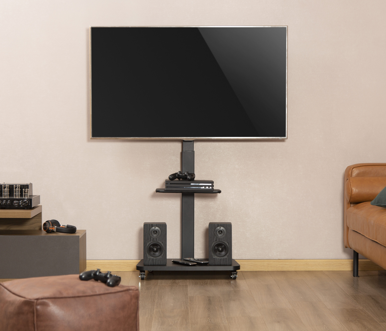 TV standaard verrijdbaar - draaibaar - 37 inch tot 75 inch - VDD Stage TV standaard verrijdbaar - draaibaar - 37 inch tot 75 inch - VDD Stage