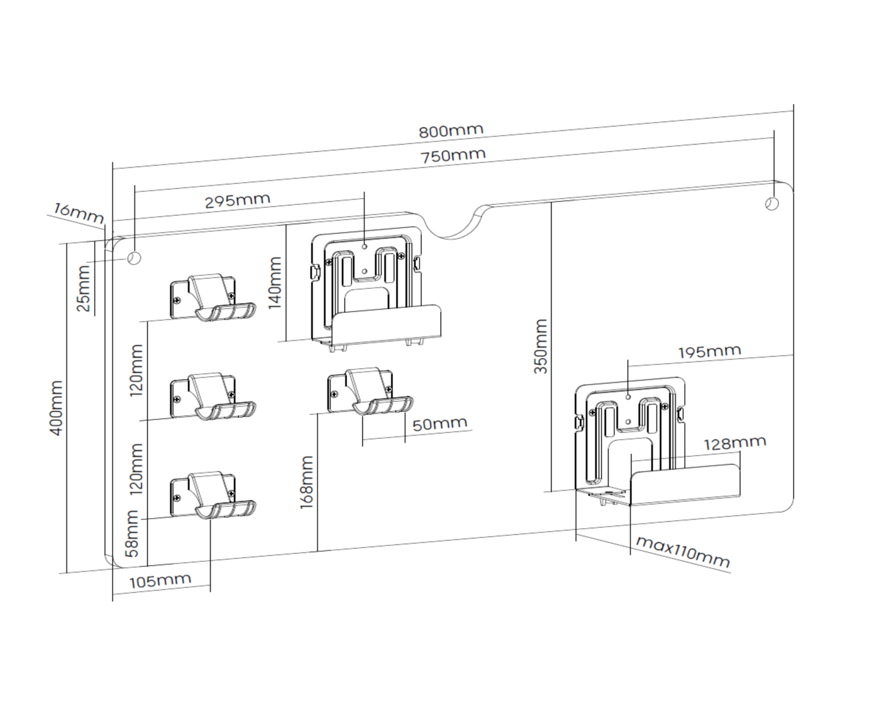 Wandplank voor opbergen van spelcomputer console controllers en headset - VDD Stage Wandplank voor opbergen van spelcomputer console controllers en headset - VDD Stage