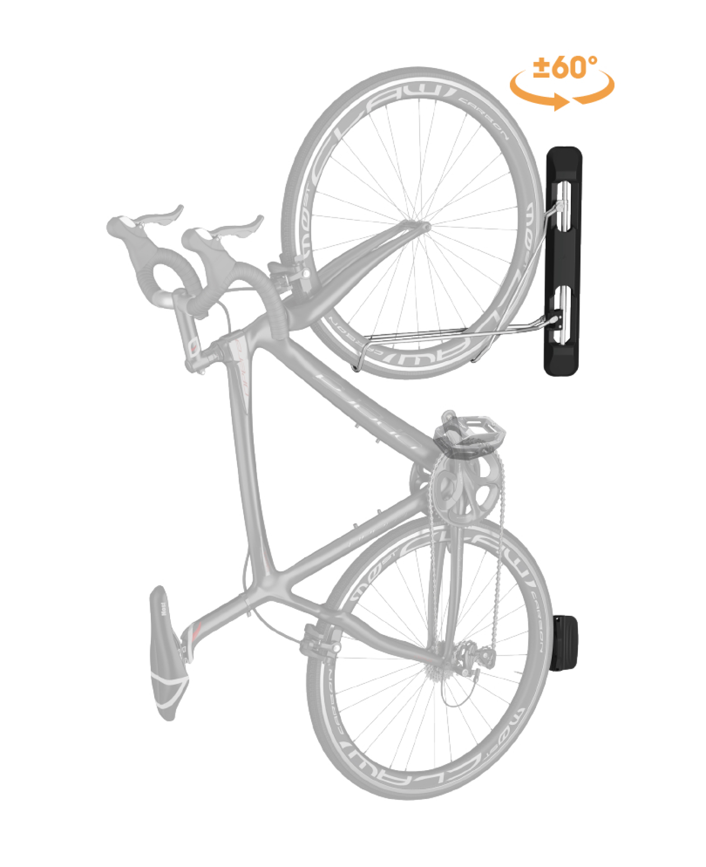 Fietsbeugel wandmontage - fiets ophangsysteem - ruimtebesparend - tot 2.1 inch banddikte - VDD Stage Fietsbeugel wandmontage - fiets ophangsysteem - ruimtebesparend - tot 2.1 inch banddikte - VDD Stage