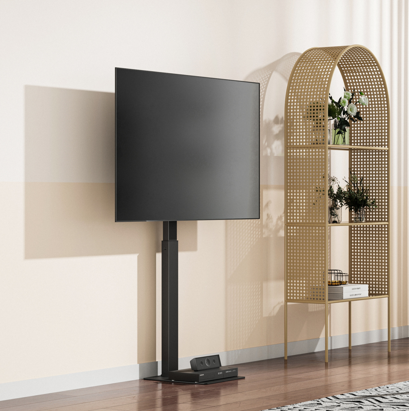 TV standaard statief slank model tegen de muur - draaibaar - tot 70 inch - VDD Stage TV standaard statief slank model tegen de muur - draaibaar - tot 70 inch - VDD Stage