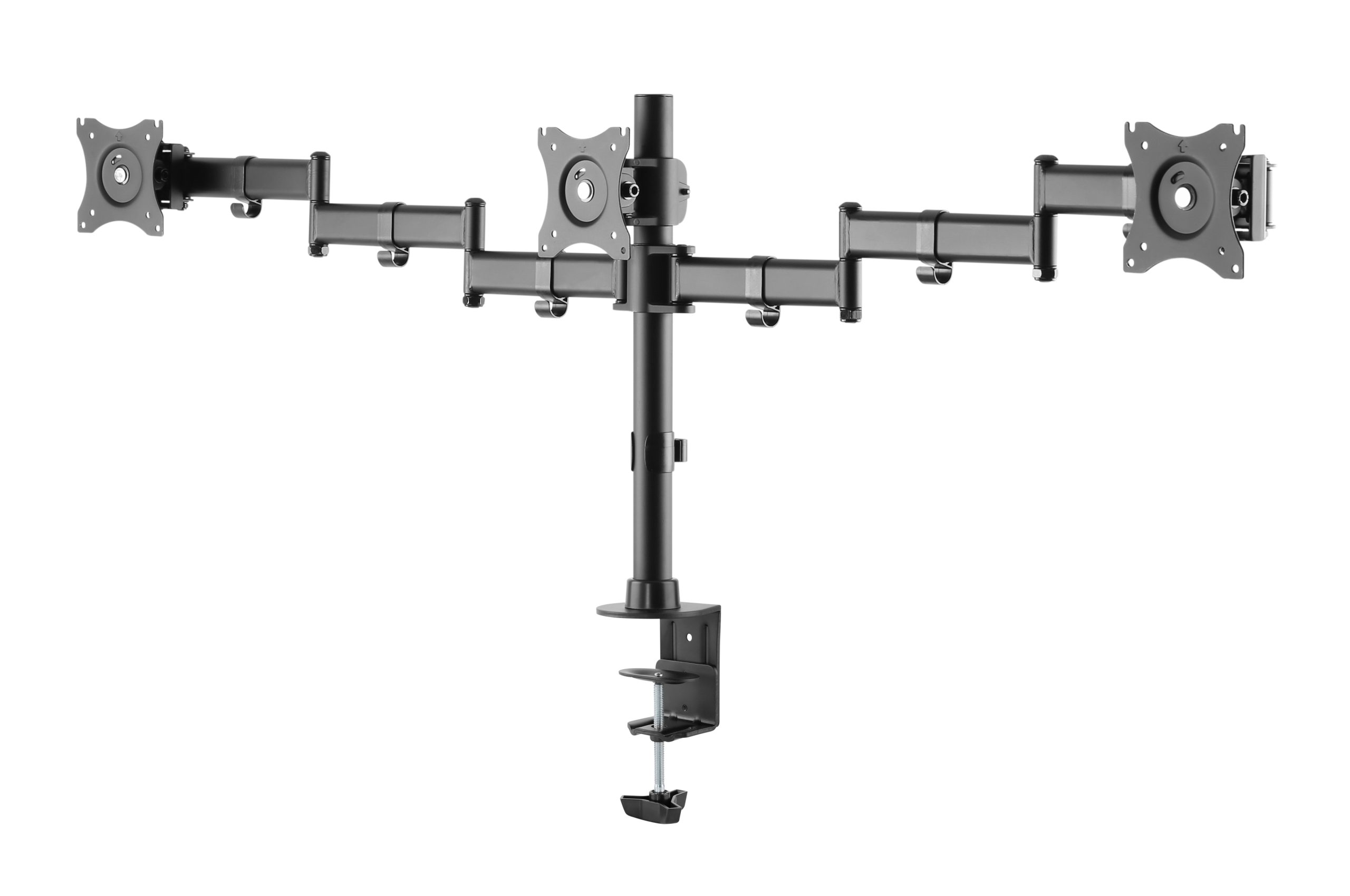 Monitorbeugel 3 beelschermen - monitorarm - tot 27 inch schermen - draaibaar kantelbaar roteerbaar - VDD Stage Monitorbeugel 3 beelschermen - monitorarm - tot 27 inch schermen - draaibaar kantelbaar roteerbaar - VDD Stage